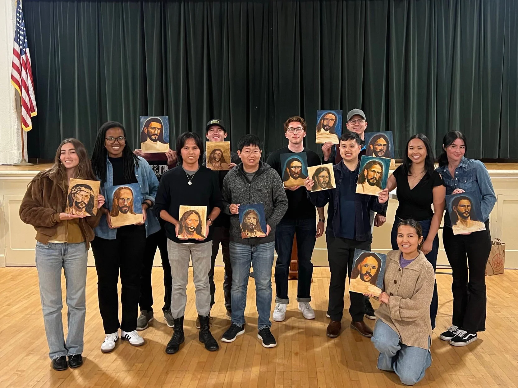 Michael Ornido is a fellow young adult and local Catholic artist who teaches at Nativity High School. He hosted an Art Night and taught us how to paint the Holy Face of Jesus.