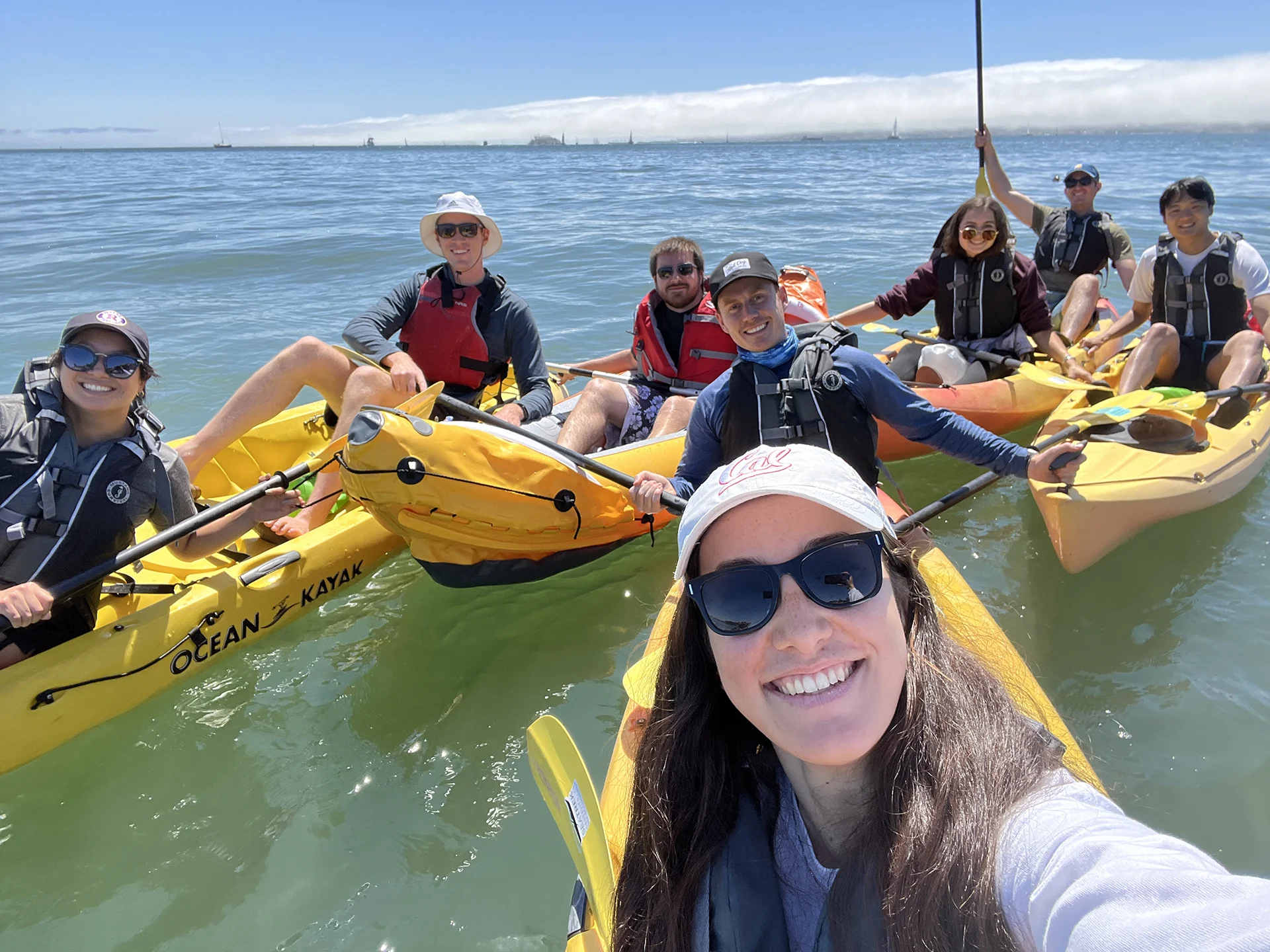 We met up with the Marin young adults and spent the morning kayaking in Sausalito, followed by a seafood lunch!
